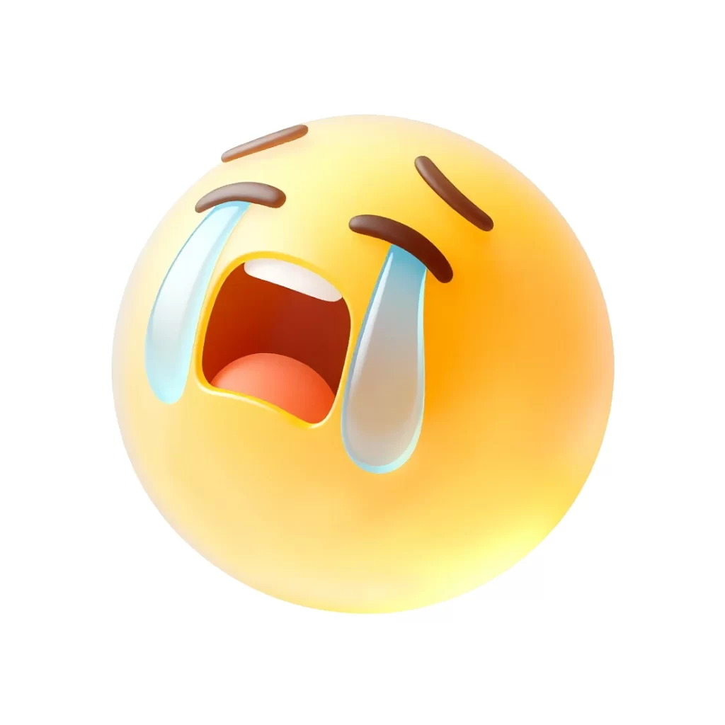 3D Smiley Emoji Crying