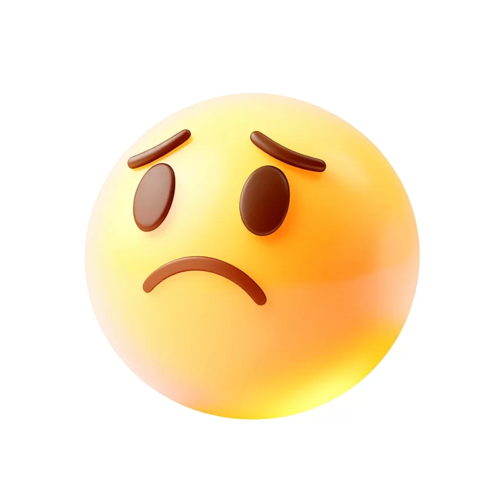 3D Smiley Emoji Sad