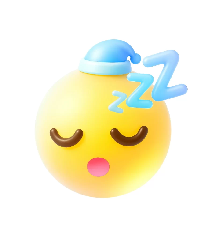 3D Smiley Emoji Sleeping Nightcap