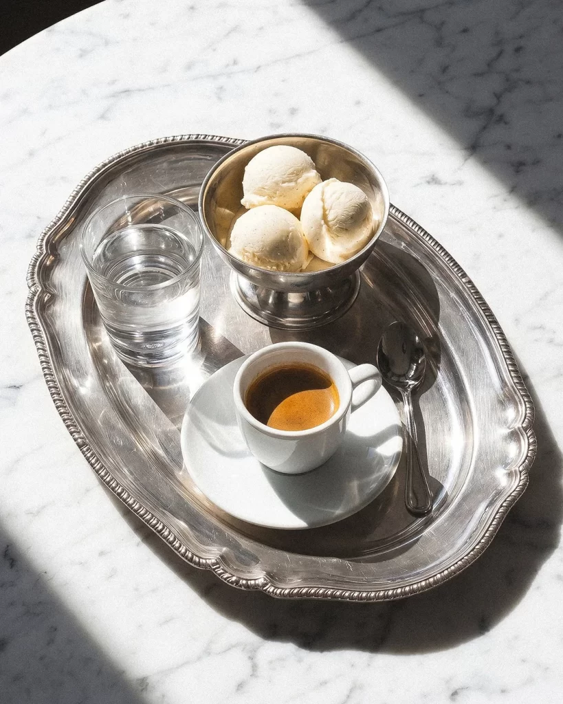 Affogato Espresso Vanilla Ice Cream Serving