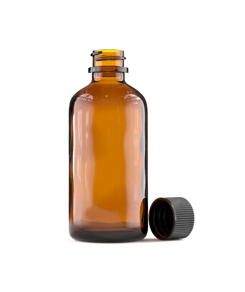 Amber Glass Bottle 120 mL Without Cap Mockup