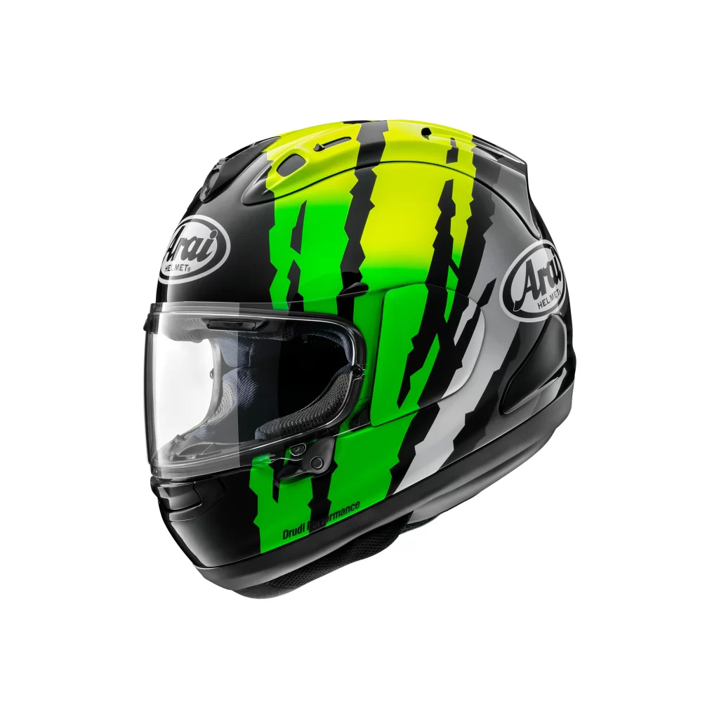 Arai Corsair X Blade Fluorescent Yellow Alternate View