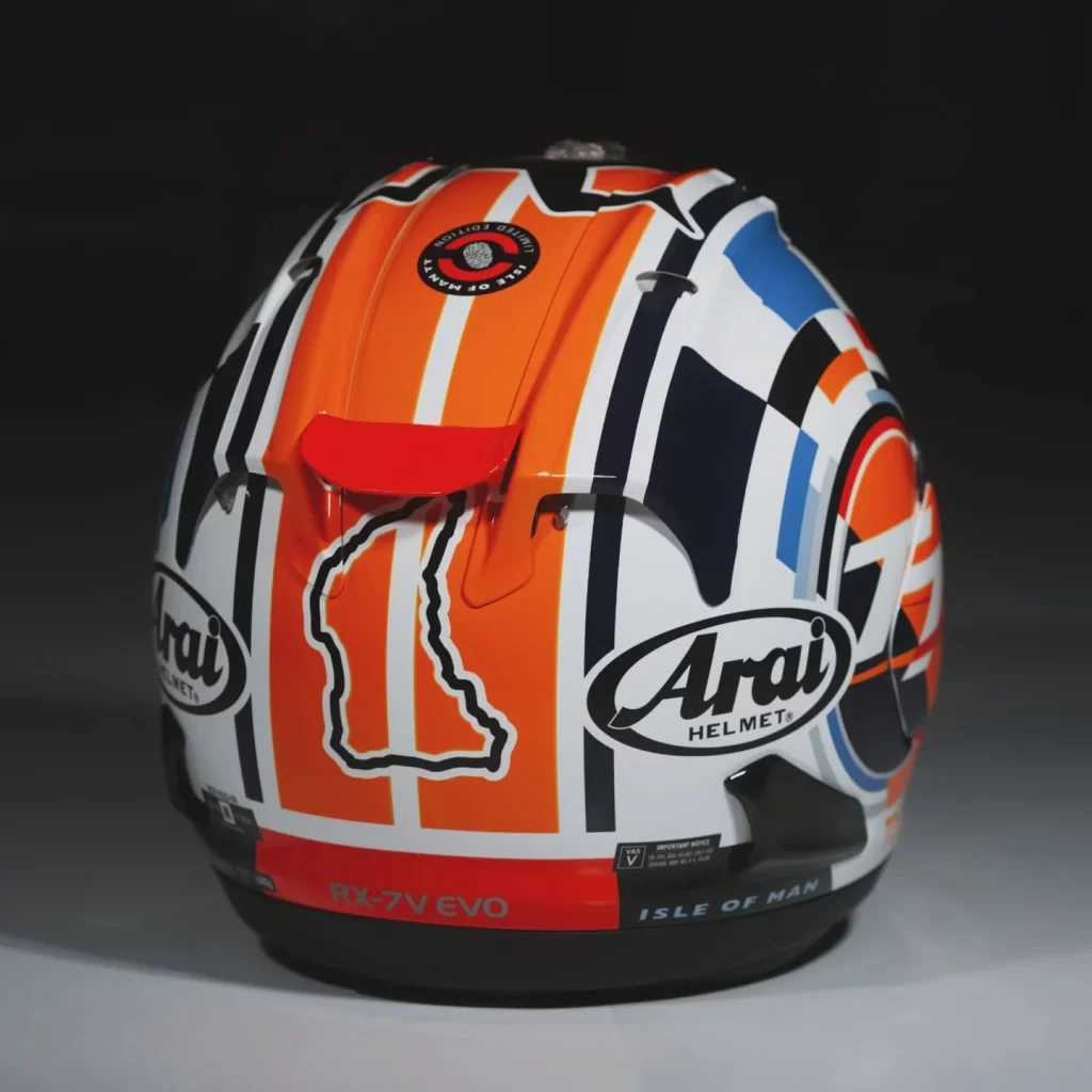 Arai RX 7V Evo Isle of Man Map Helmet