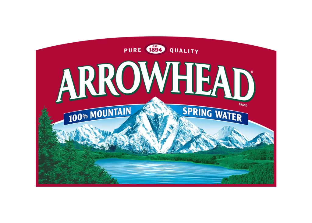Arrowhead Water Bottle Label Design