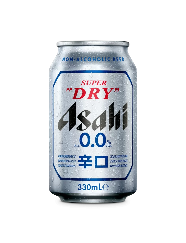 Asahi Super Dry 0.0 Alcohol Free Chilled Beer Can