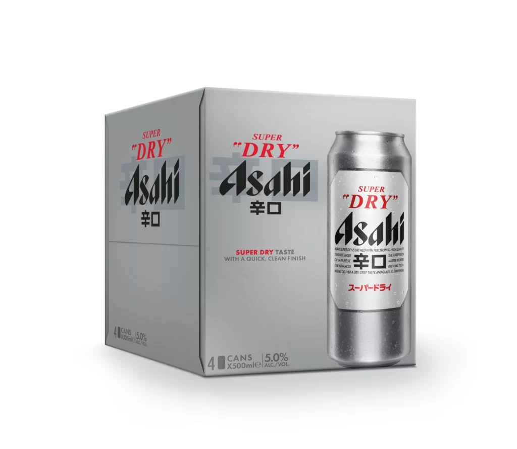 Asahi Super Dry Beer 4 Can Case