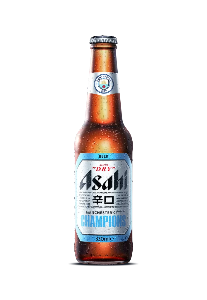 Asahi Super Dry Manchester City Bottle Packaging