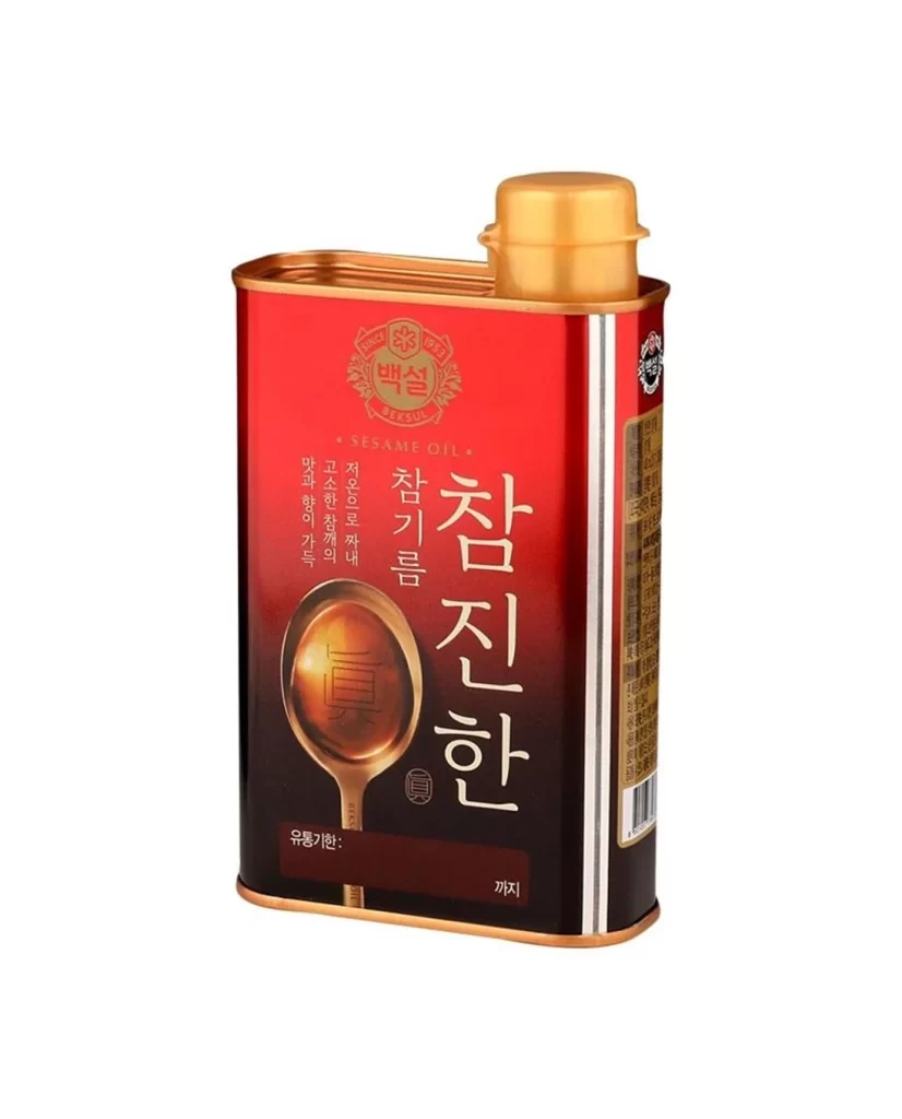 Beksul Sesame Oil Tin Packaging
