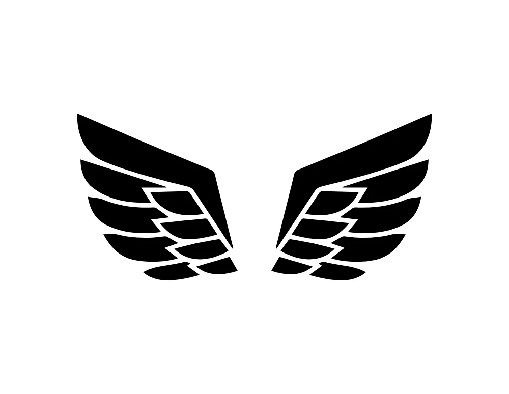 Blocky Segmented Feather Wings Vector