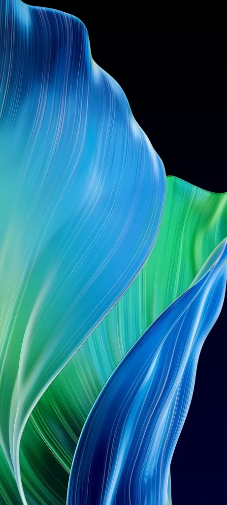 Blue Green Fluid Waves Abstract Background