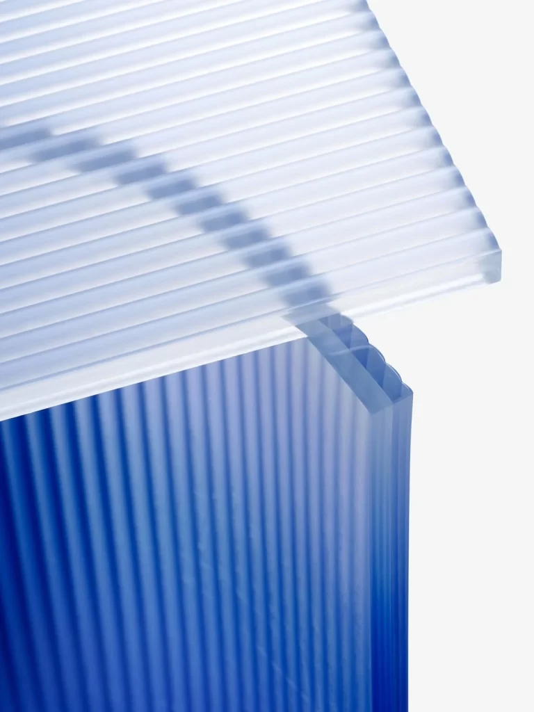Blue Ribbed Sheets Abstract Background