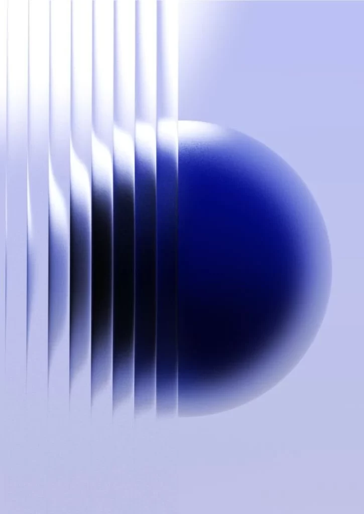 Blue Sphere Light Streaks Abstract Background