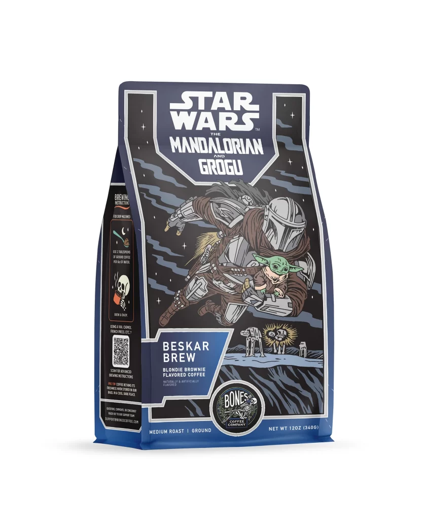 Bones Coffee Beskar Brew Blondie Brownie Coffee Bag Front Packaging