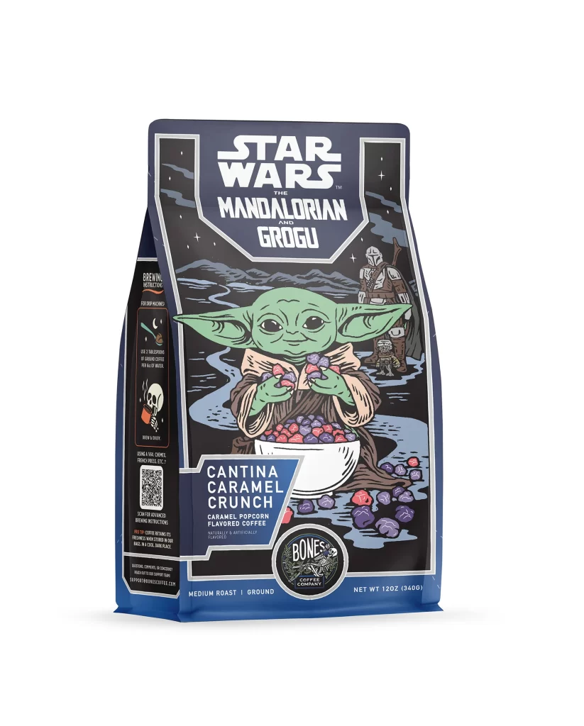 Bones Coffee Cantina Caramel Crunch Coffee Bag Front Packaging