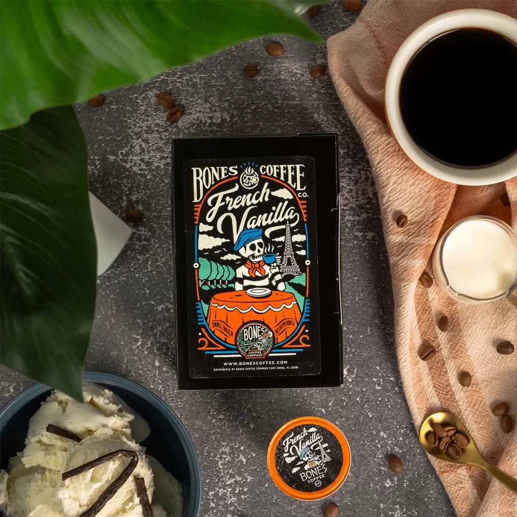 Bones Coffee French Vanilla Single Serve Bag