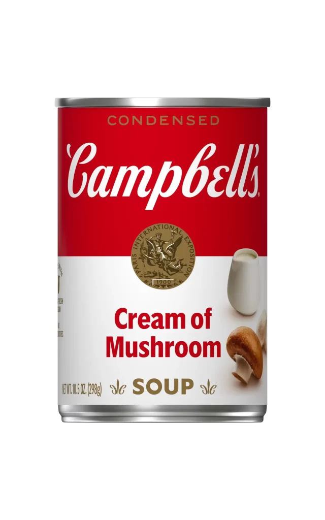 Campbell’s Condensed Cream of Mushroom Soup Can Packaging