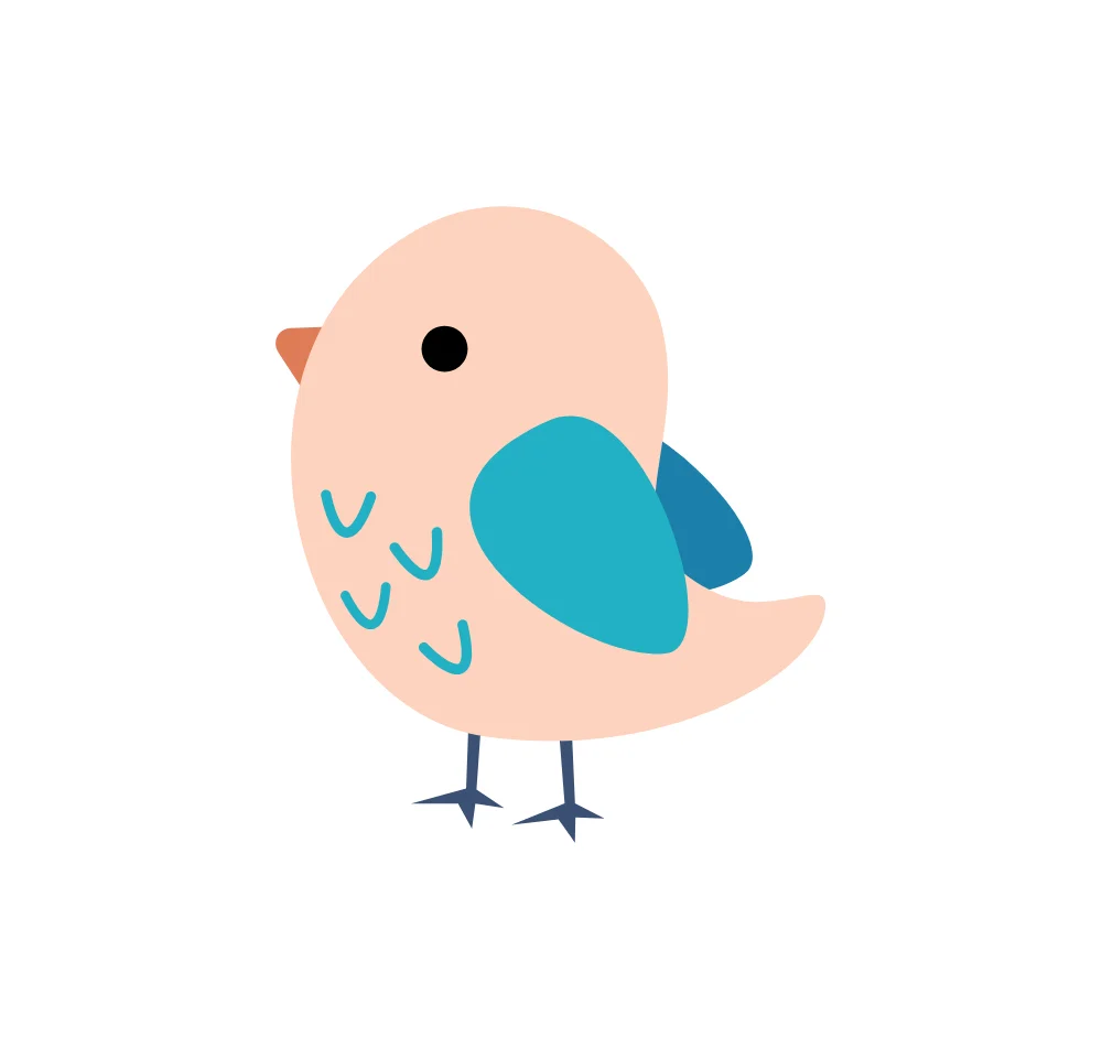 Cartoon Bird Flat Illustration Vector