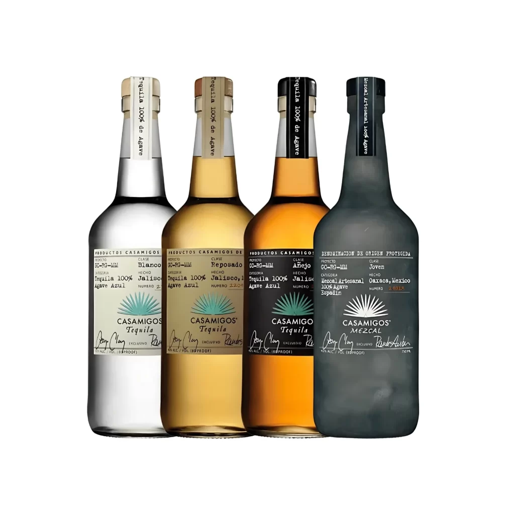 Casamigos Tequila Mezcal Four Bottle Packaging