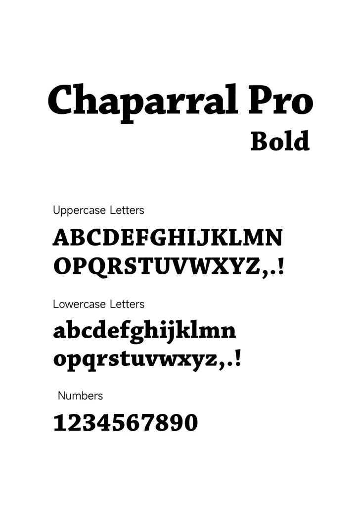 Chaparral Pro Bold Font Free Download