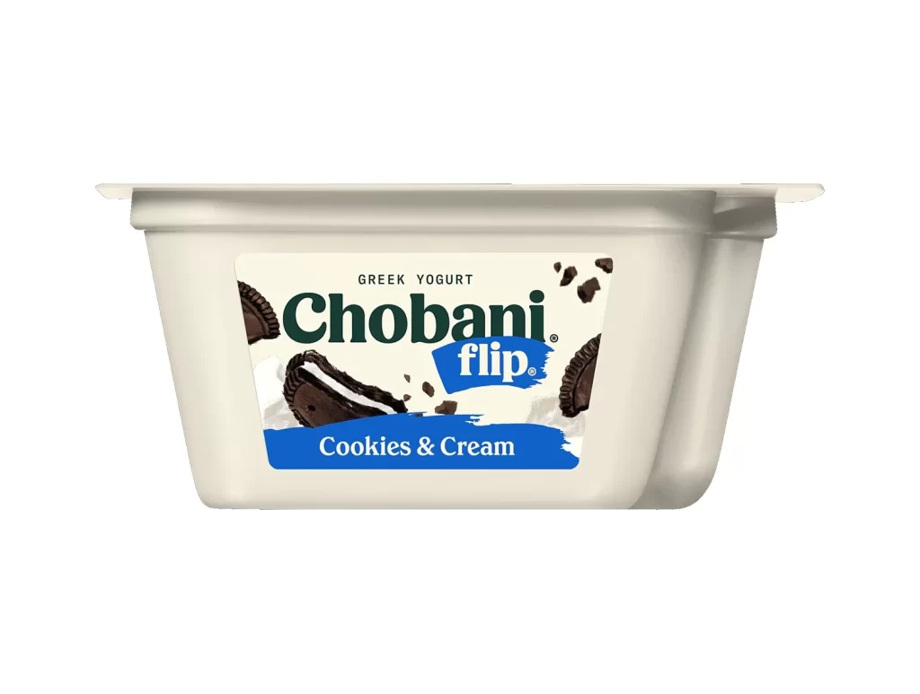 Chobani Flip Cookies And Cream Packaging