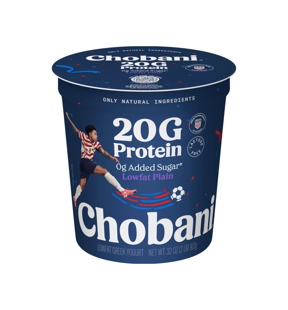 Chobani Greek Yogurt Lowfat 32 Oz Tub Packaging