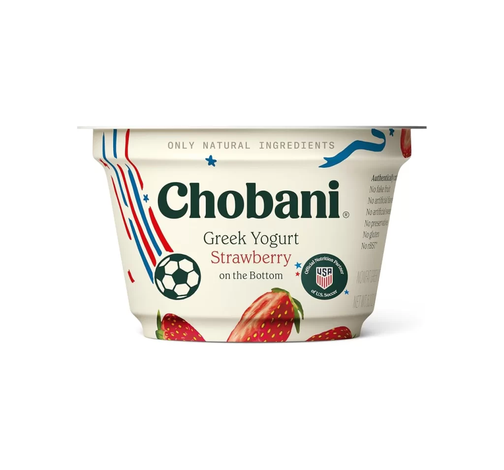 Chobani Greek Yogurt Strawberry US Soccer Edition Packaging