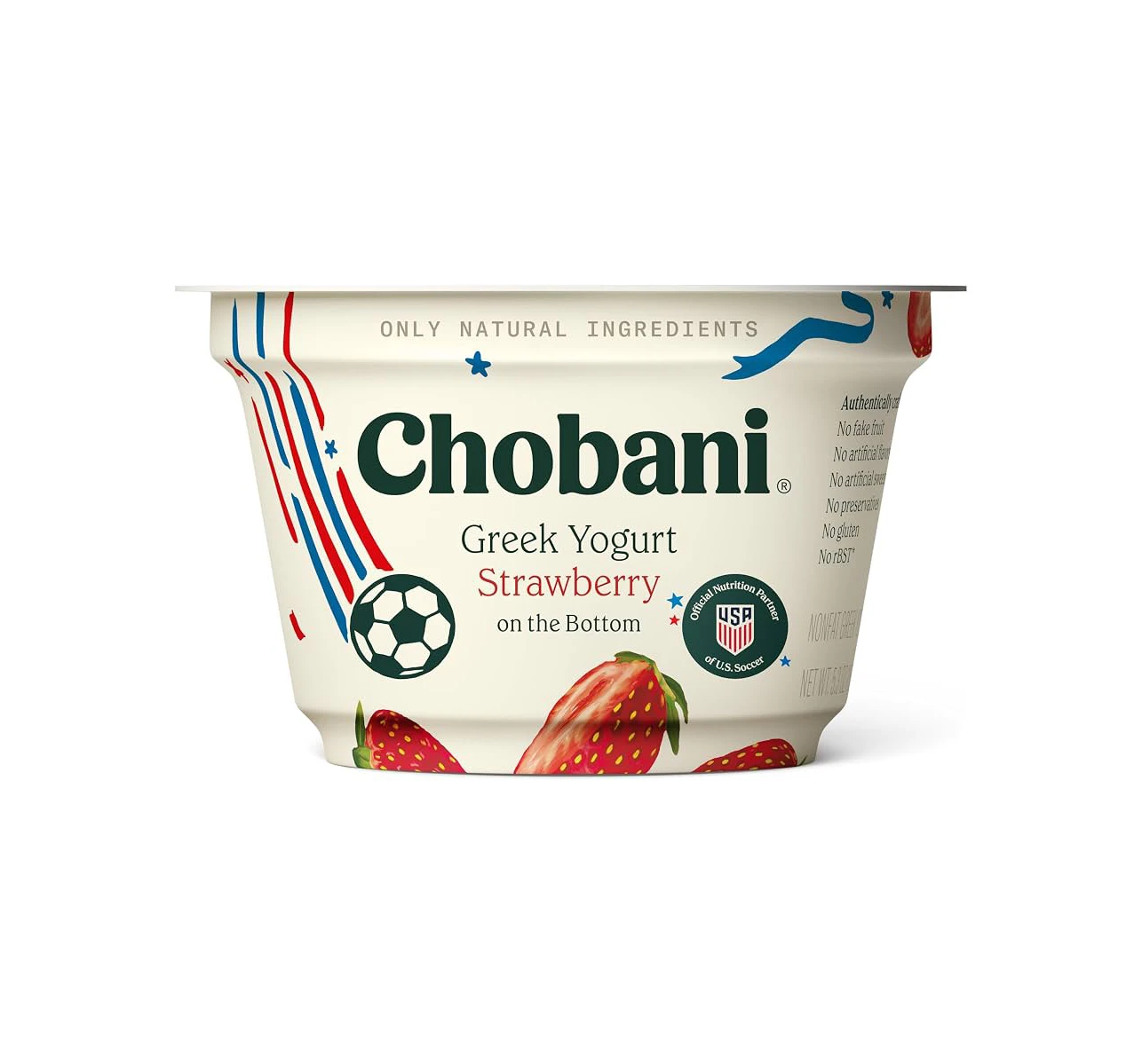 Chobani Greek Yogurt Strawberry US Soccer Edition Packaging