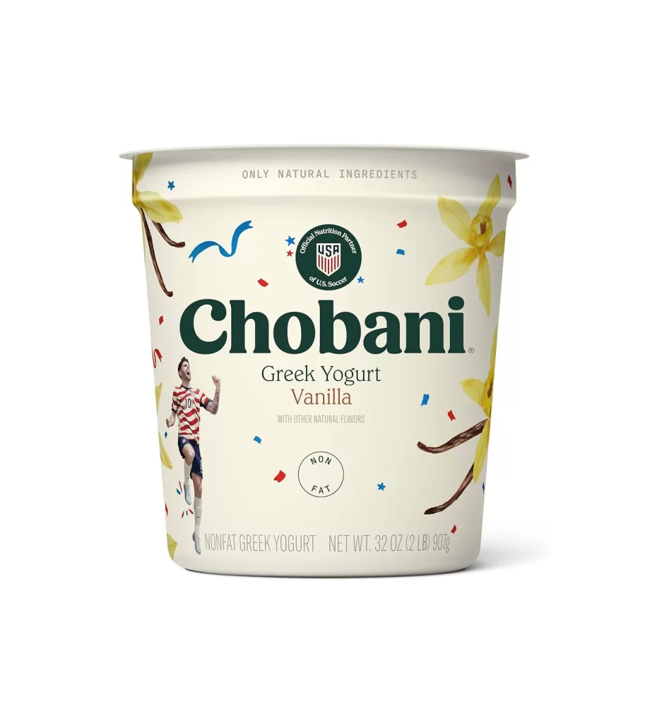 Chobani Greek Yogurt Vanilla Packaging