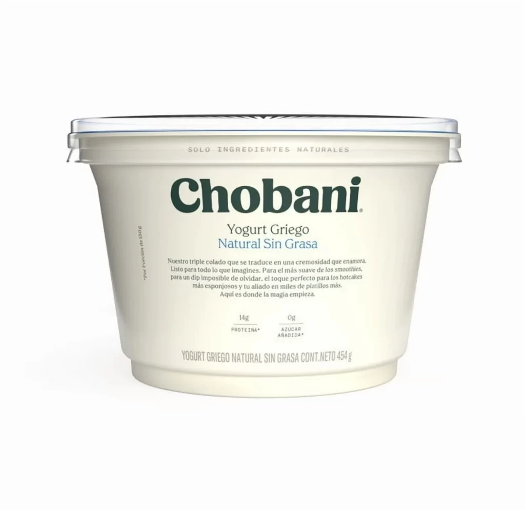 Chobani Nonfat Natural Yogurt Tub Packaging
