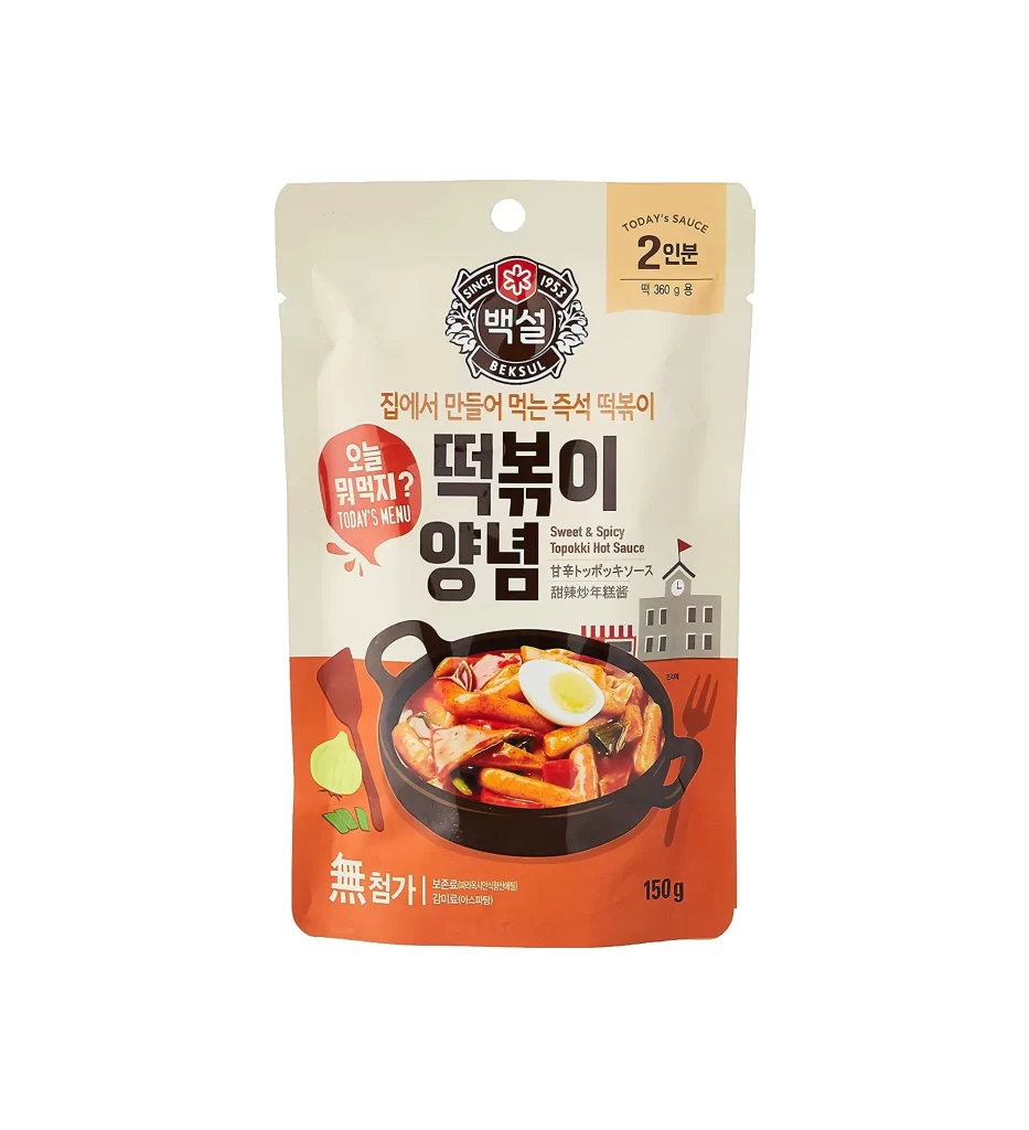 CJ Beksul Sweet and Spicy Tteokbokki Sauce Packaging