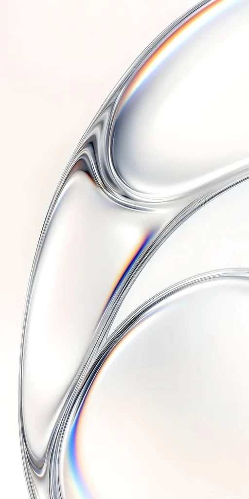 Clear Glass Blob Sculpture Abstract Background