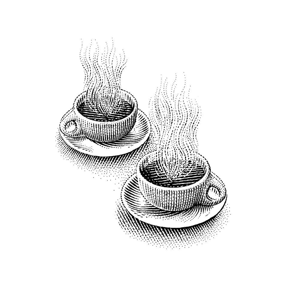 Coffee Cups Engraving
