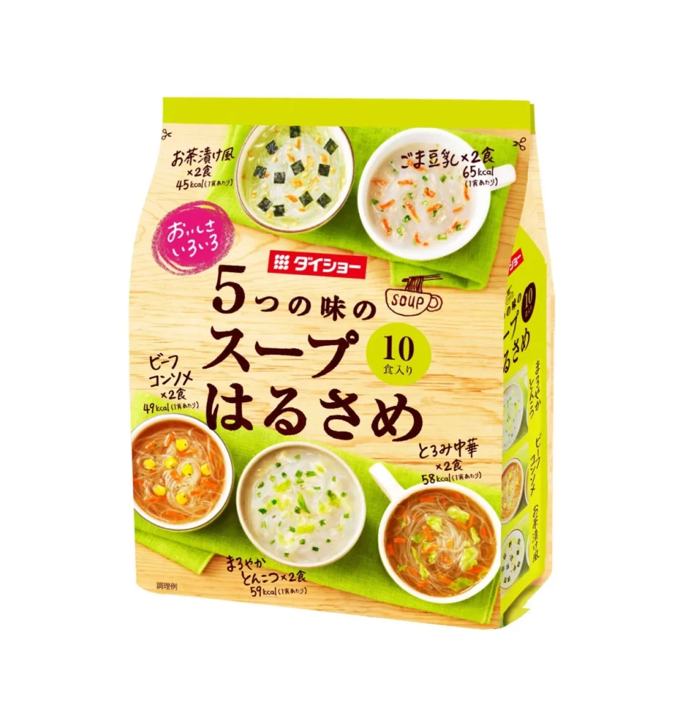Daiso Harusame Soup 5 Flavors Packaging