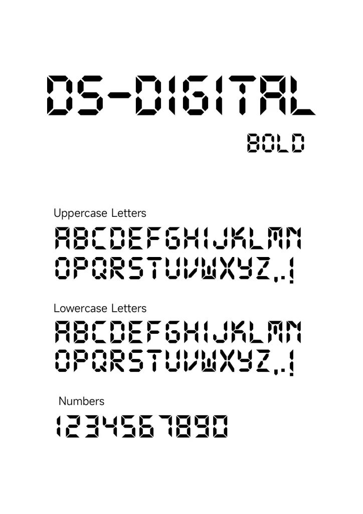 DS Digital Bold Font Free Download