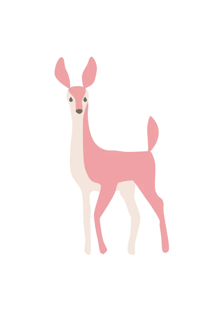 Fawn Deer Flat Illustration Vector
