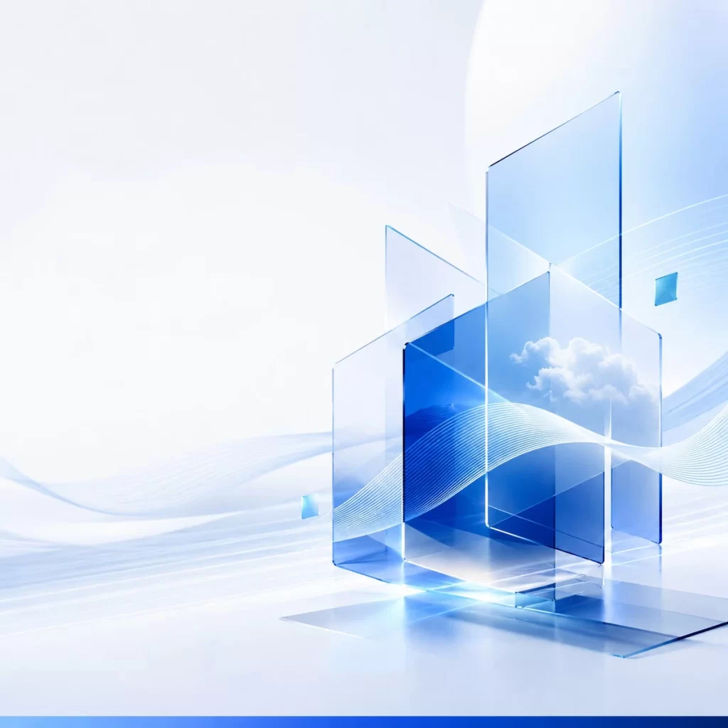 Glass Panels Cloud Abstract Background