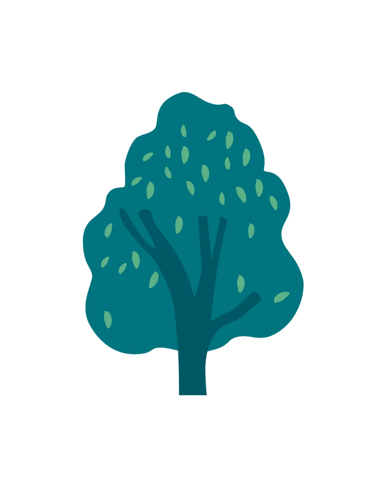Green Tree Flat Illustration Vector