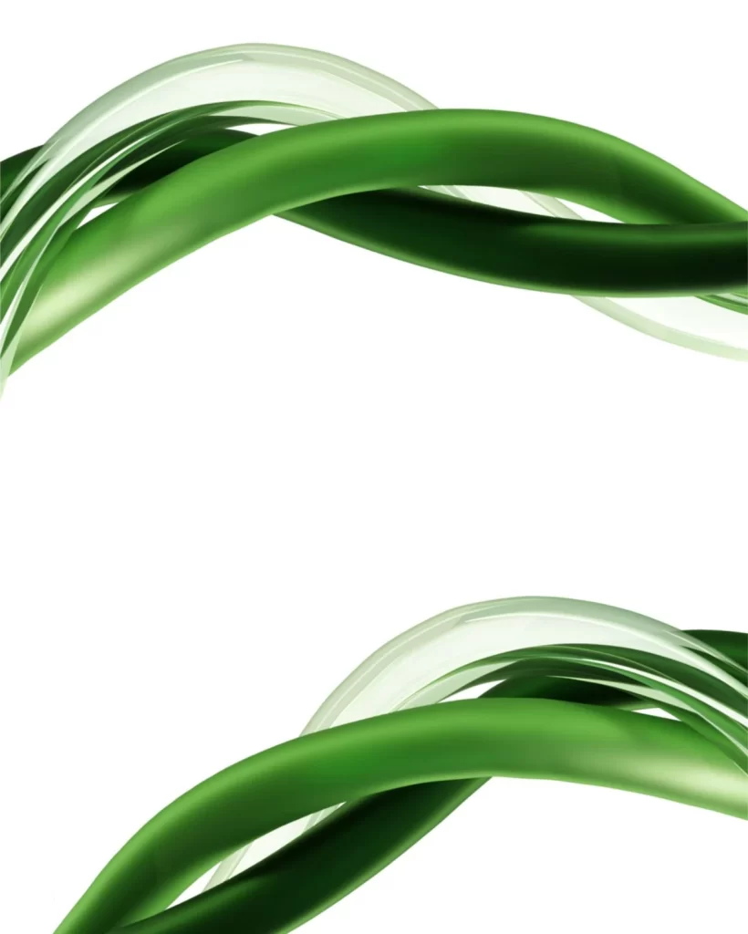 Green Twisted Ribbon Abstract Background