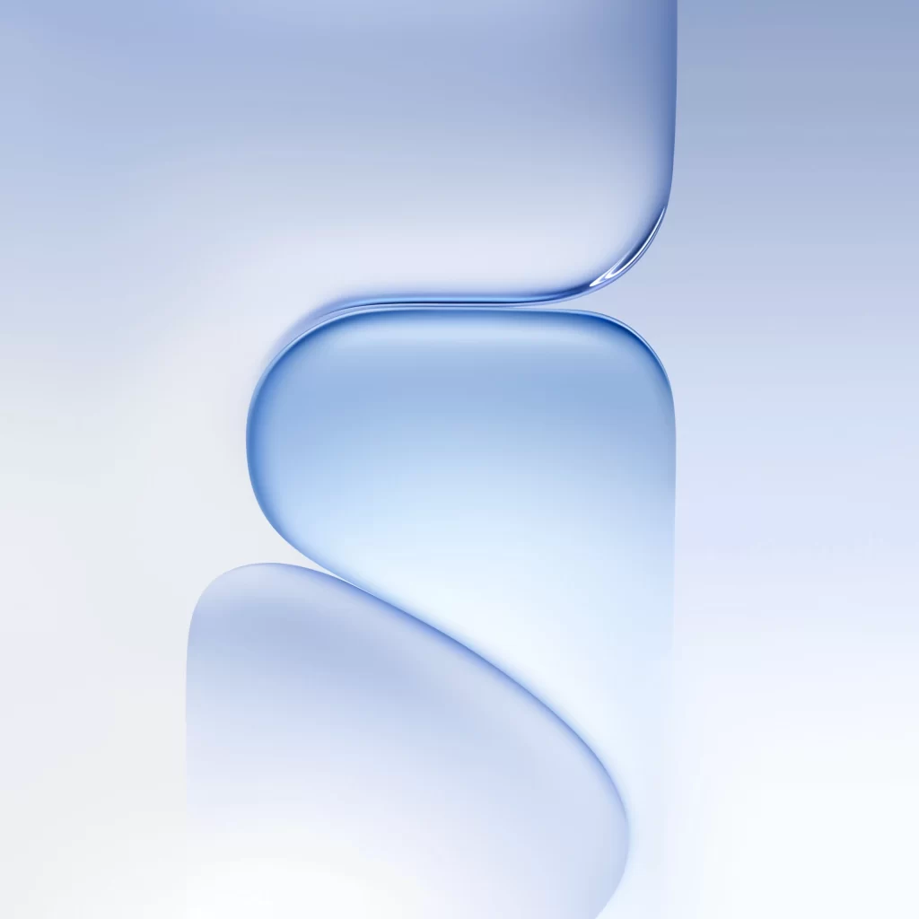 Icy Blue Ribbon Abstract Background