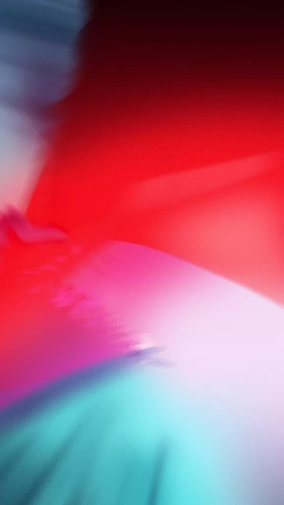 iOS 12 Wallpaper Red Pink Teal Gradient