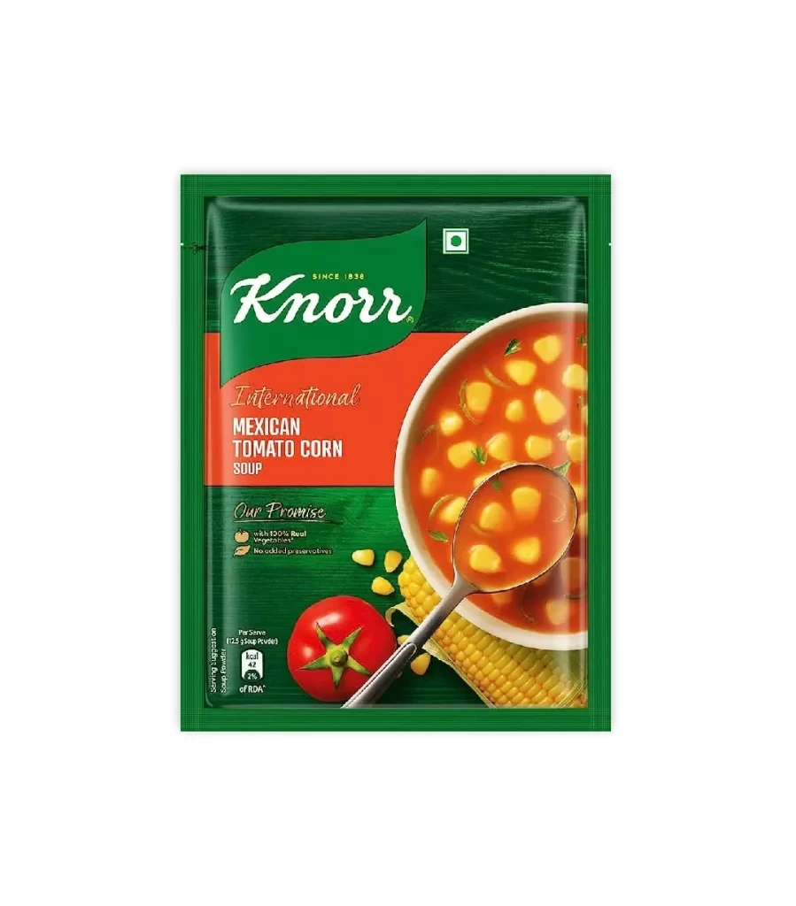 Knorr Mexican Tomato Corn Soup Pouch Packaging