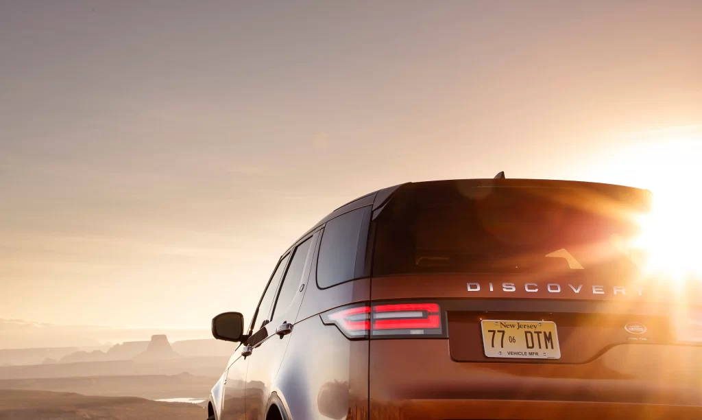 Land Rover Discovery Rear View Sunset
