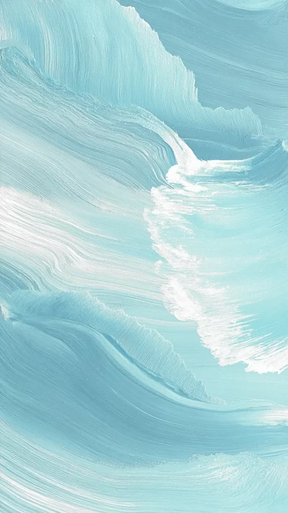 Light Blue Watercolor Waves Abstract Background