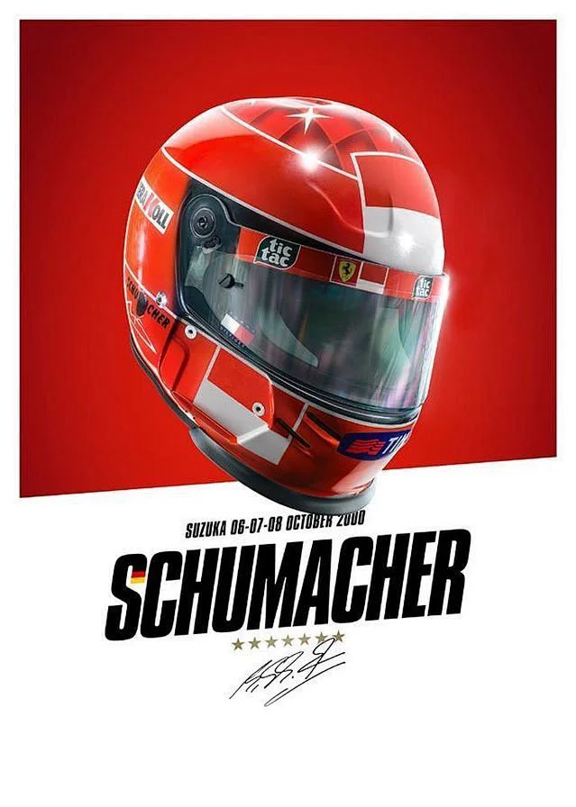 Michael Schumacher Ferrari F1 Racing Helmet