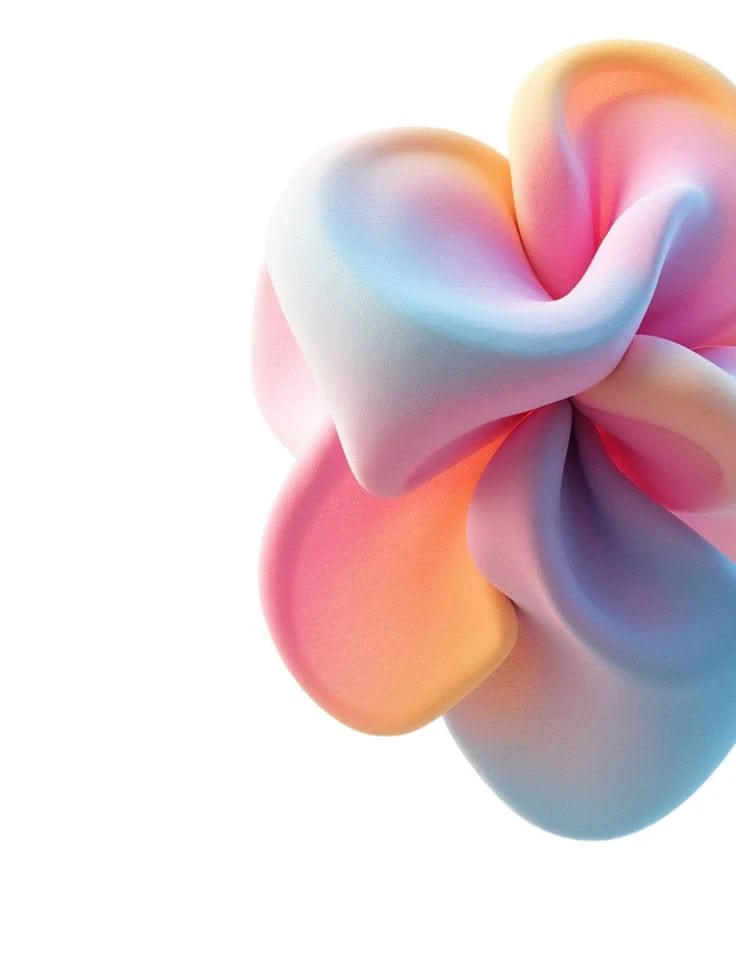 Pastel Crumpled Blob Abstract Background