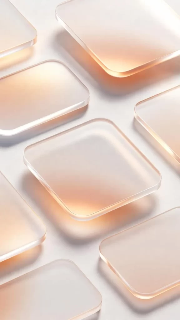 Peach Translucent Squares Abstract Background