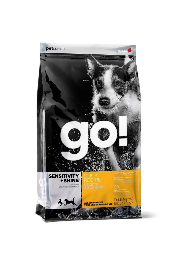 Petcurean Go Sensitivity + Shine Duck Recipe Dog Food Packaging