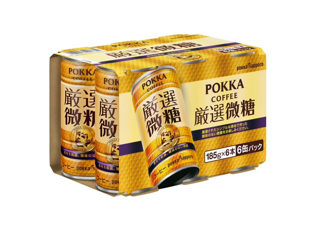 Pokka Coffee Less Sugar 6 Can Pack Packaging