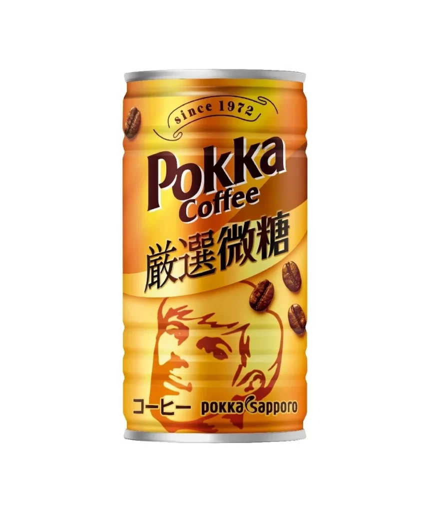 Pokka Coffee Less Sugar Can Packaging