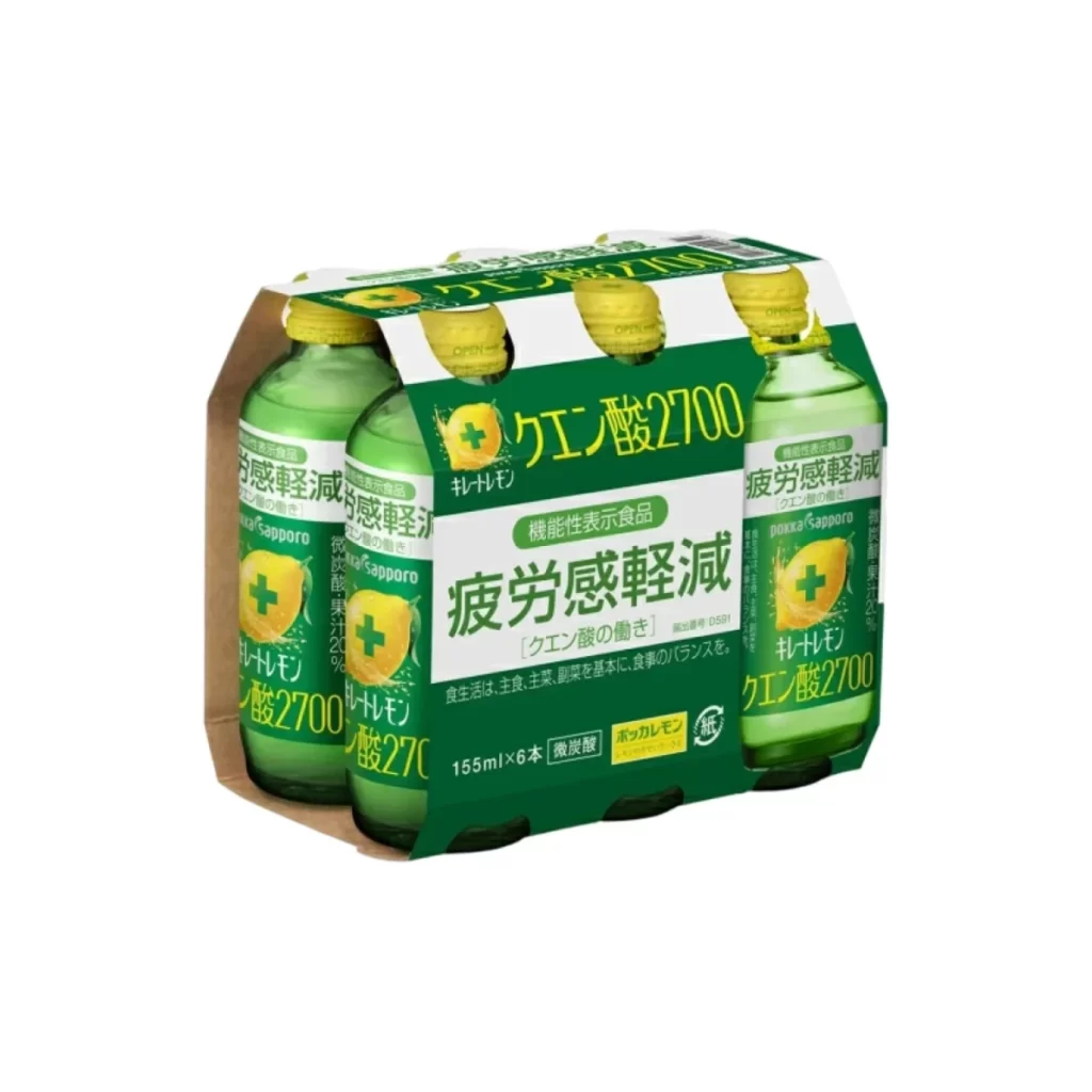 Pokka Sapporo Citric Acid 2700 155ml x 6 Bottles Packaging